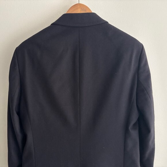 $995 Hugo Boss Navy Wool Cashmere Overcoat/ Top Coat- 40 Medium - Picture 11 of 15